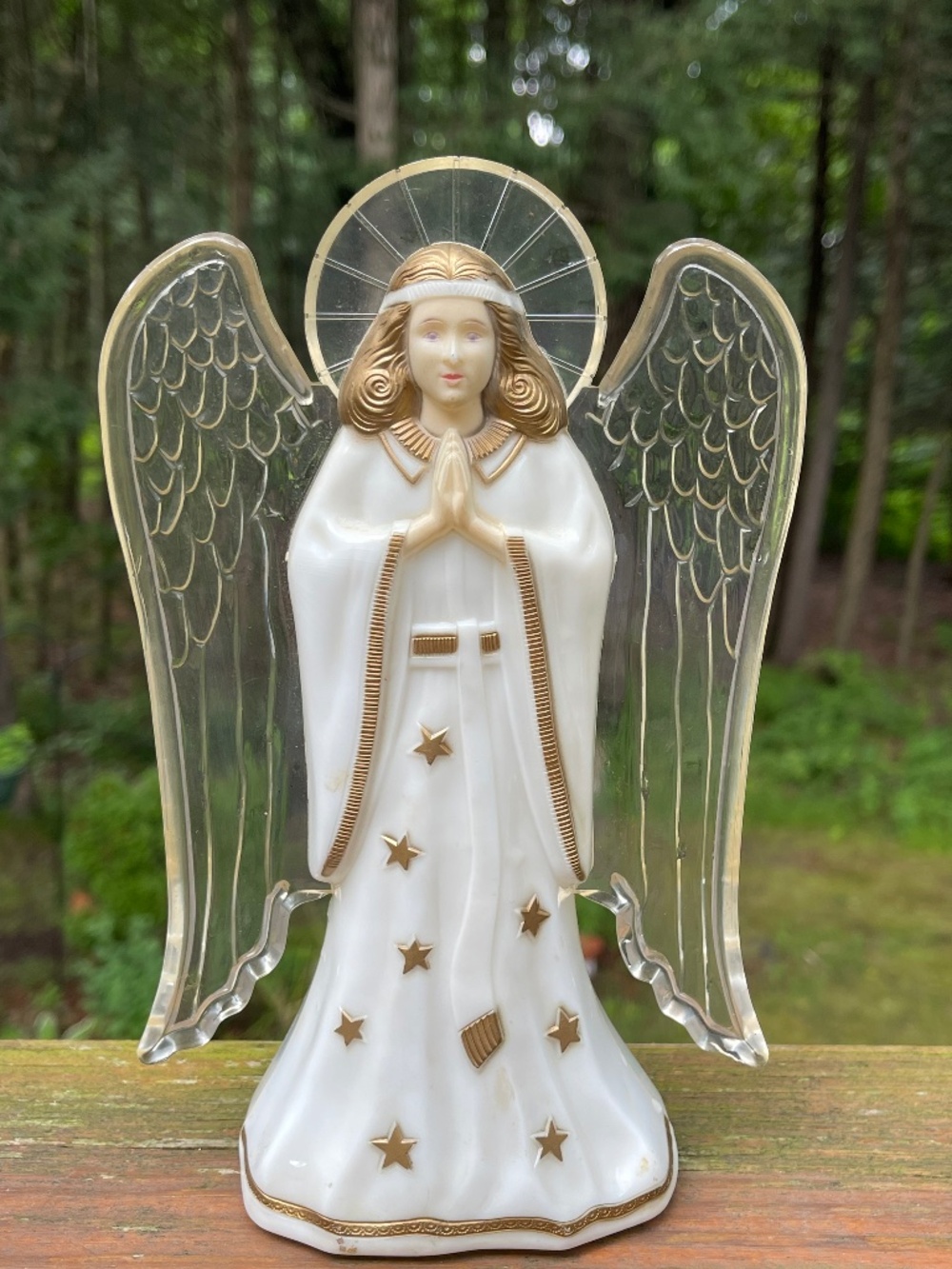 Vintage Paramount Hard Plastic Light Up Angel Mid Century Christmas Retro Decor